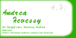 andrea hevessy business card